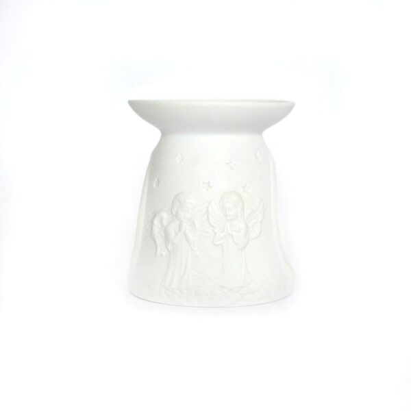 Kominek ceramiczny zapachowy biały Anioł